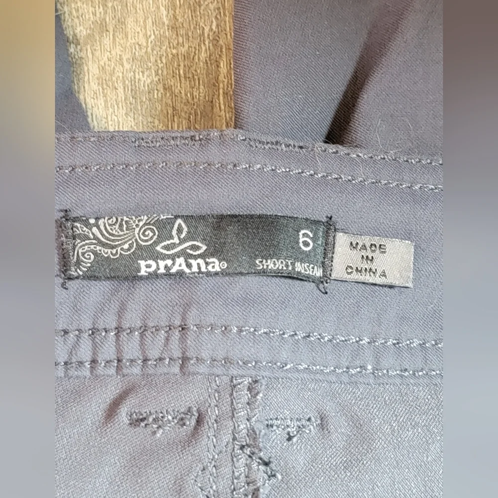 Prana Hallie Pants Women's 6 Short Slate Grey Low Rise Bootcut Outdoors Strechy